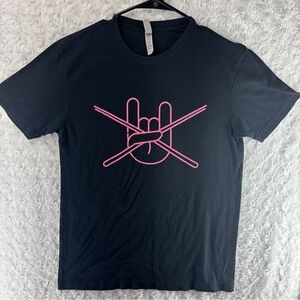 Rock N Roll Drum Style Sushi Black White And Pink Small Women’s Dryblend T Shirt